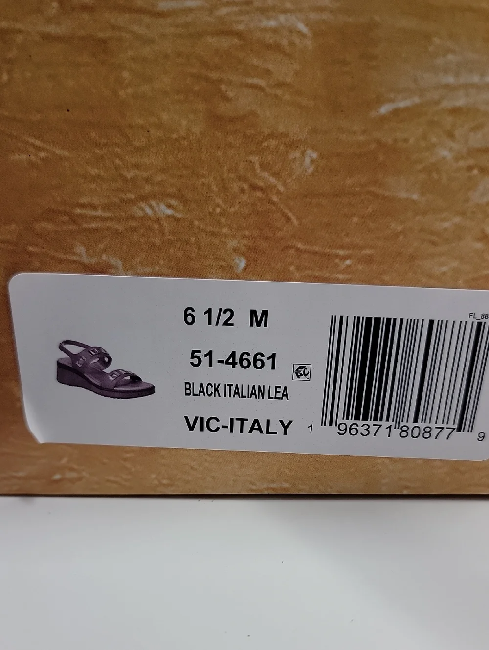 BELLA VITA ITALIAN LEATHER -NEW IN BOX- WEDGE SANDALS BLACK 6.5
